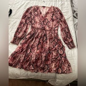 Snakeskin print dress